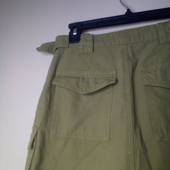 Forever 21 Skirt Juniors M Cargo Pockets Buckle Army Green - Picture 12 of 14
